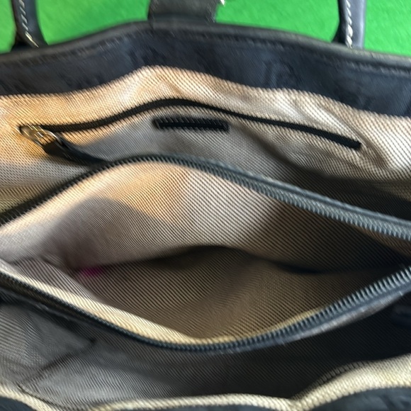 DOONEY & BOURKE SIGNATURE BLACK CANVAS SHOULDER HAND BAG TOTE #K1068110 - Picture 7 of 16